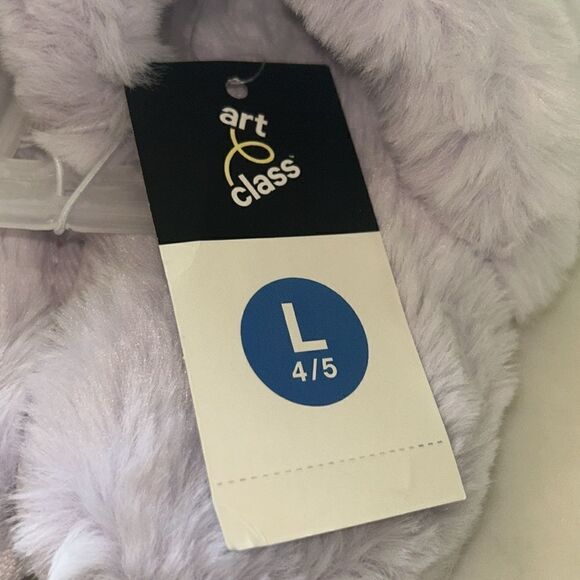 NEW Art class soft opal sequins and lavender slip on slippers YOUTH large 4/5 - Picture 3 of 4